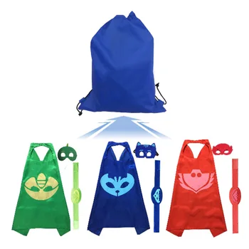 

3set PJ MASKS Mask cloak bracelet Catboy Owlette Gekko Birthday party Festive dress up Send sports bag Gift For Children