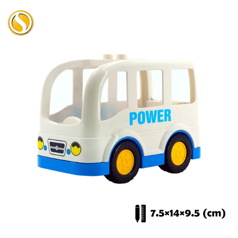 Trailer Car model Airplane Big Building Blocks Vehicle Accessory  Compatible Classic Assemble Bricks Children DIY Toys Girl Gift