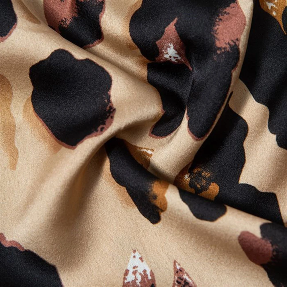 Женские блузы sexis con estampado de leopardo para mujer Camisas y с лямкой на шее, сексуальные женские блузы