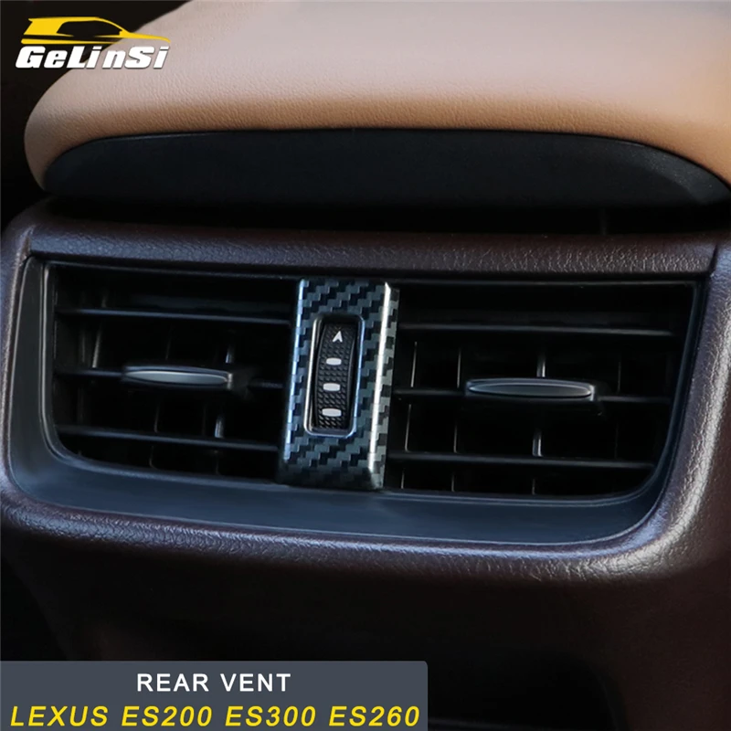 

GELINSI Car Styling Rear Seat A/C Air Vent Outlet Panel Cover Sticker Interior Accessories for Lexus ES 2018 ES200 ES300 ES260