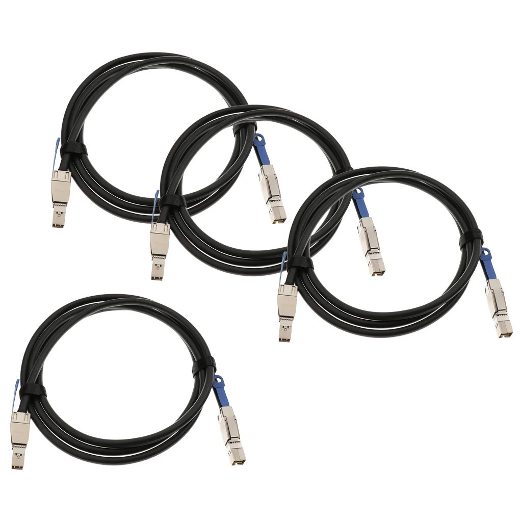 4Pcs 6.6FT External mini SAS SFF-8644 to SFF-8644 Data Storage Cable 2Meter