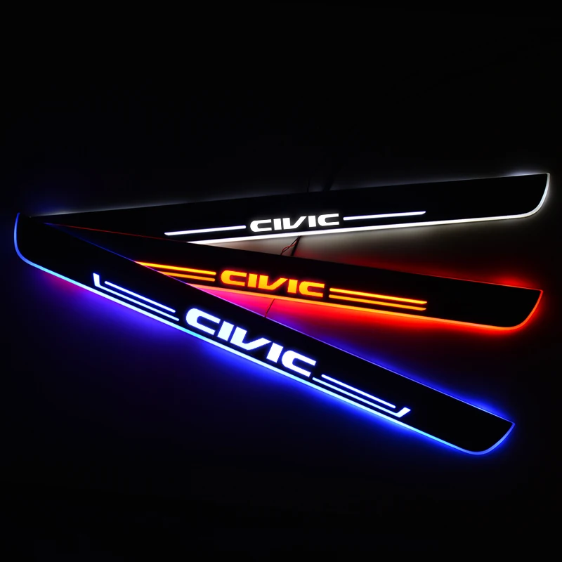 Светодиодный светильник с накладкой на педаль для Honda Civic City Accord CRV Cbr Crf Jazz Forza Fir 1985- дверные пороги