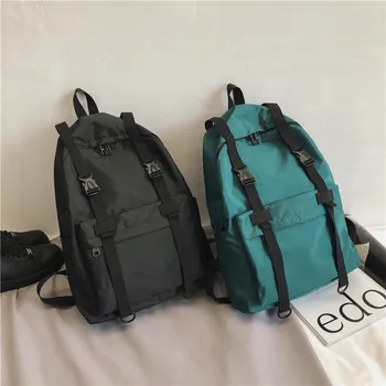 

Schoolbag 2020 Shinhan Edition Retro Solid Color Couples Backpack Simple Versatile Fashion Casual Backpack