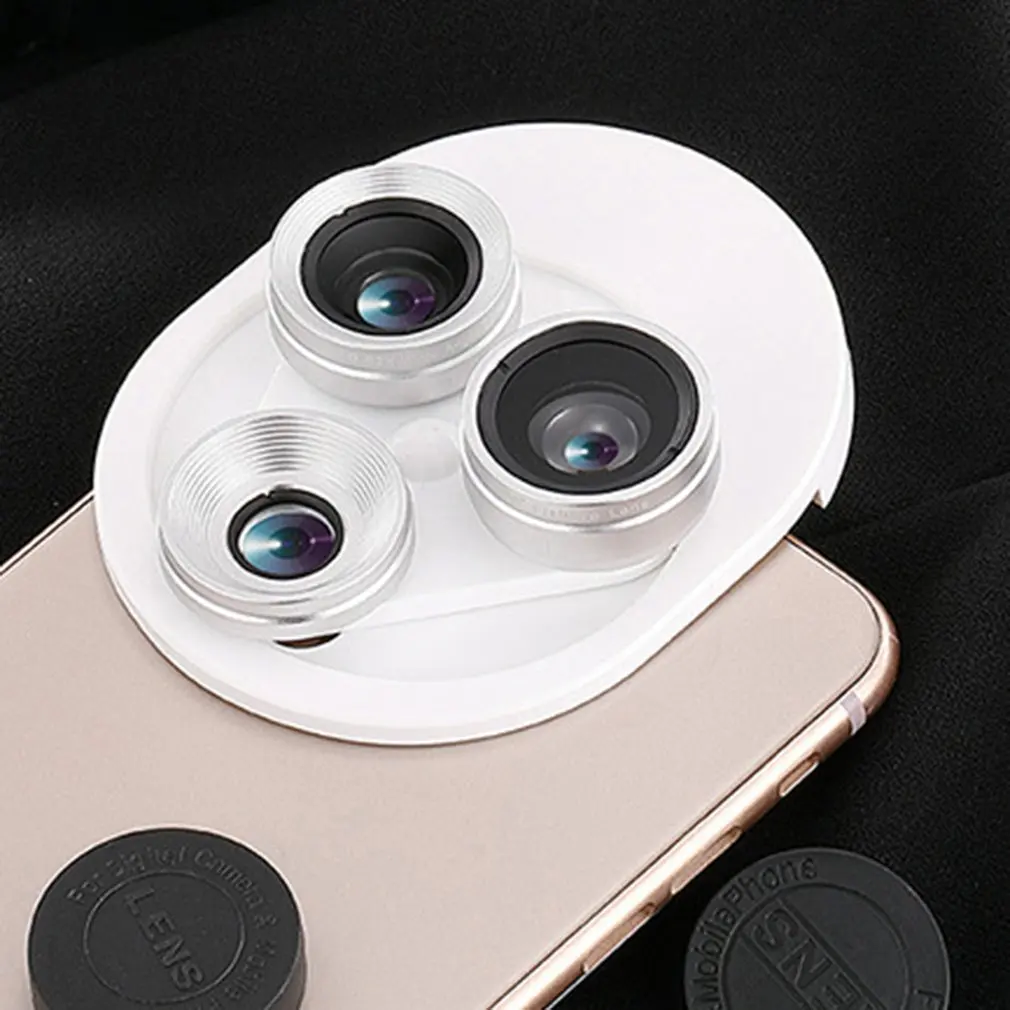 Универсальный мини портативный интегрированный вращающийся 198 рыбий глаз 0.63x широкоугольный объектив мобильного телефона макро поляризатор для путешествий