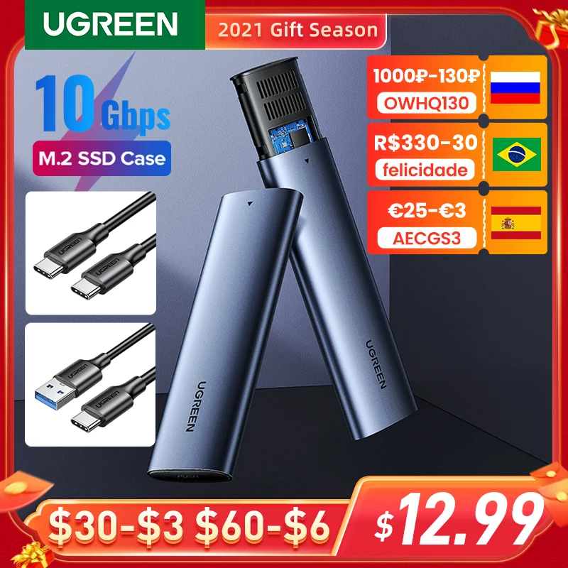  Корпус для SSD-накопителя Ugreen M2 