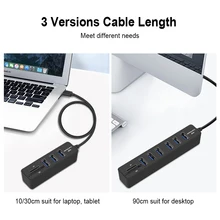 USB 3.0 Hub USB Hub 3.0 Multi USB Splitter 3 Hab Use Power Adapter 4/7 Port Multiple Expander 2.0 USB3 Hub with Switch for PC