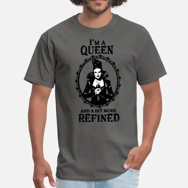 Men-Charcoal Новая Регина Миллс. Злая королева Ouat. Лана Паррилья. Футболка женская черная Kawaii Мужская футболка с коротким рукавом высокого качества - Цвет: Men-Charcoal