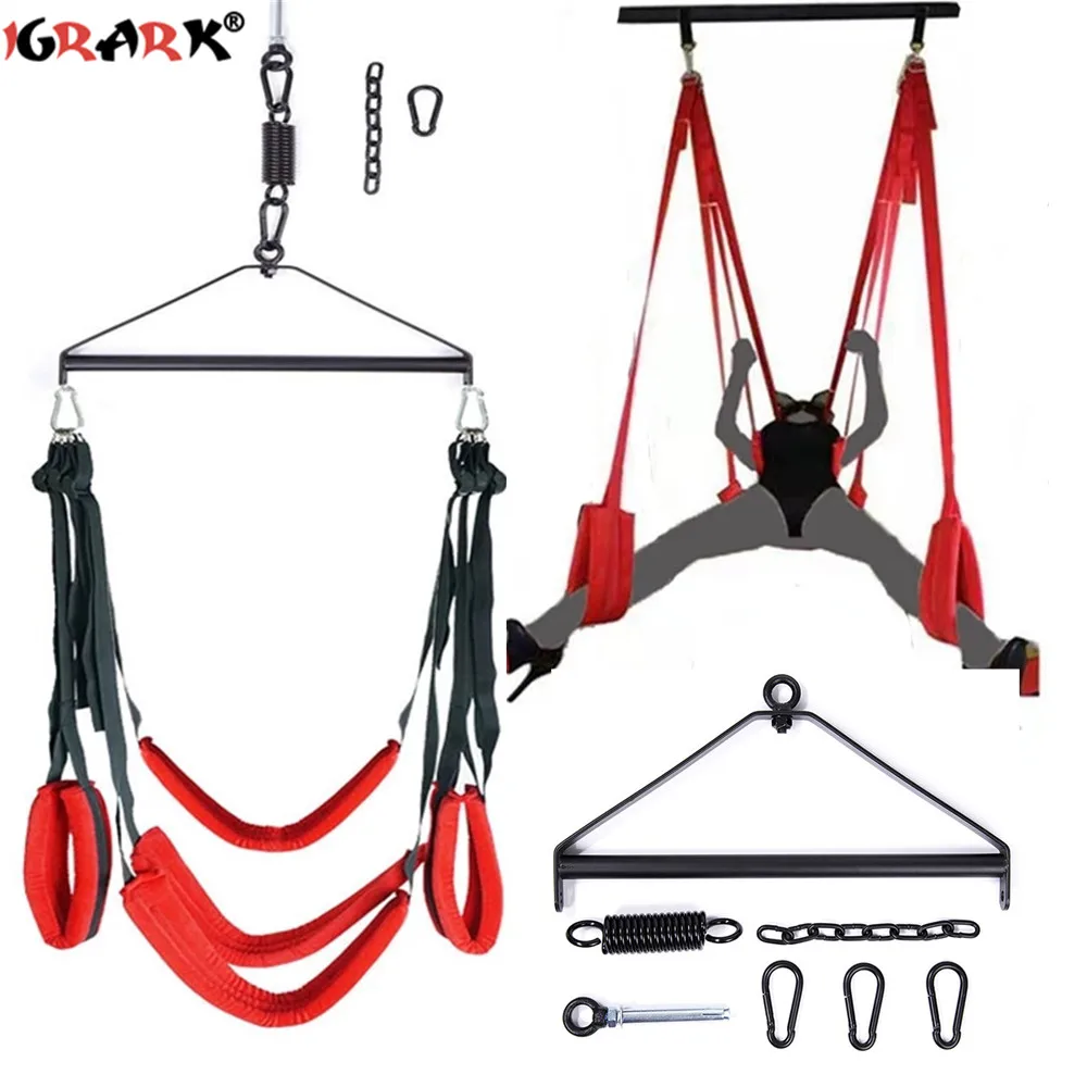 Comoda altalena in nylon, mobili erotici, posizione d'amore, attrezzatura BDSM bondage, 18 giochi per adulti, giocattoli sessuali per coppie, donne_voghion.com