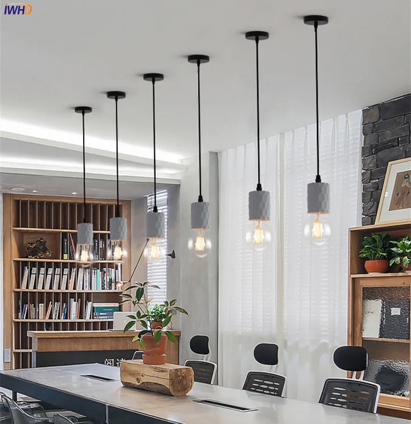 Industrial Vintage Pendant Lights LED Cement Loft Pendant Lamp Creative Hanglamp Hanging lamp Bedroom Living Room Decoration Bar (3)