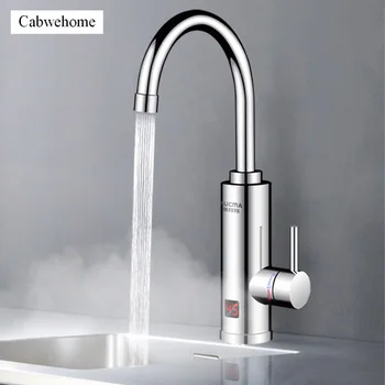 

3000W Instant Electric Faucet Electric Water Heater Tap 360 Degree Rotation Kitchen Faucet with Temperature Display Water Heater