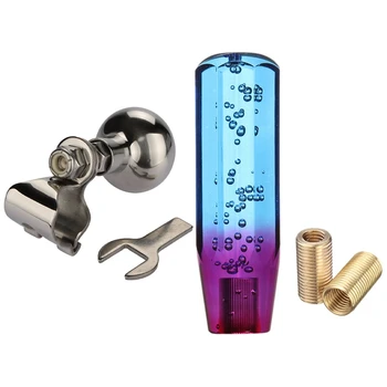 

Universal Stainless Steel Steering Wheel Spinner & 15 cm Octagonal Flat Head Crystal Shift Head with Crystal Bubble