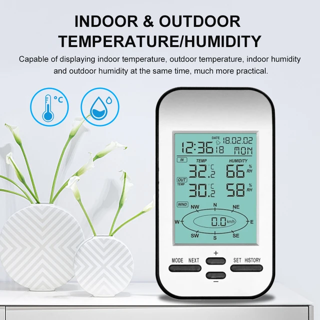 433MHz RF Wireless Temperature Humidity Sensor Indoor Weather Station with  Forecast temperature Digital Thermometer Hygrometer - AliExpress