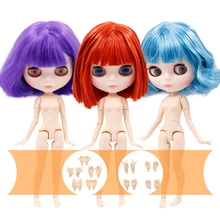 Icy dbs blyth boneca 1/6 corpo comum branco e super pele escura 30 cm bjd gorduroso cabelo diy moda boneca menina(China)