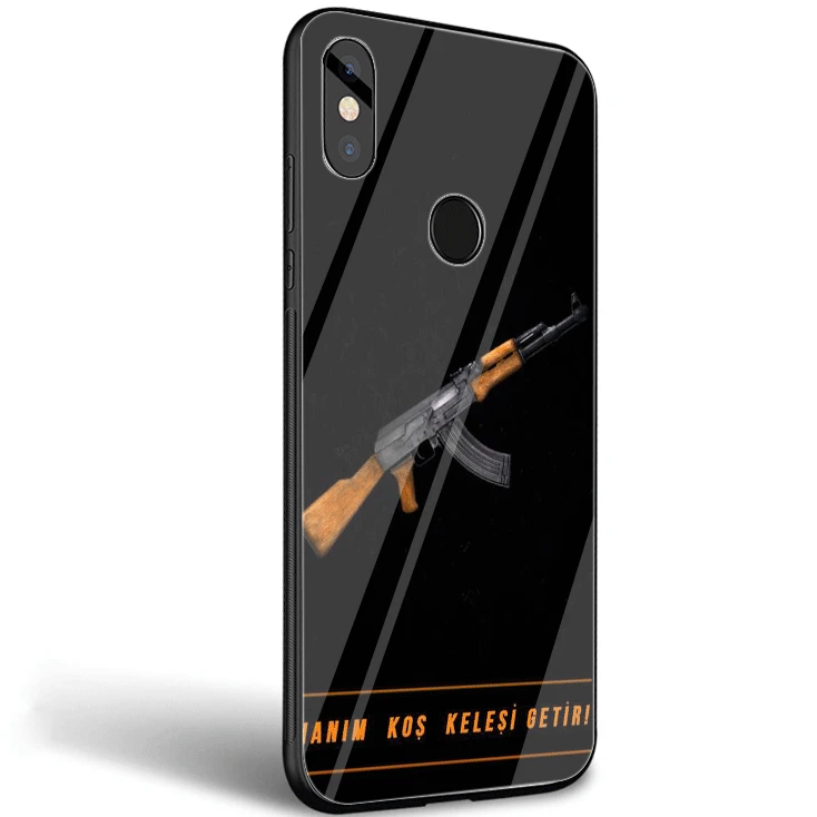 G1 Стеклянный Чехол для мобильного телефона Xiaomi Note 5 6 7 Pro F1 A1 A2 4X5X6X9, чехол из ТПУ War AK47 Shell - Цвет: G1