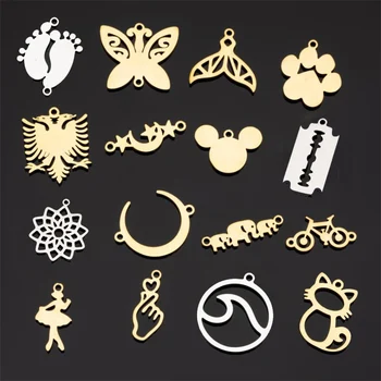 

SMJEL Cute Stainless Steel Animal Charms for Jewelry Making Necklace Earrings Bracelet Anklets Pendants Diy Accessories dijes