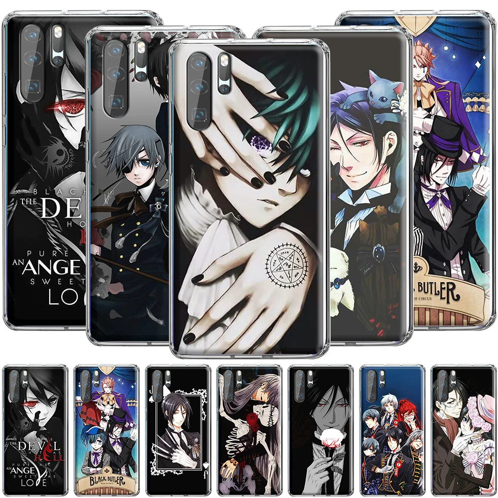 Black Butler Ciel Phantomhive Silicone Case for Huawei P Smart P10 P20 P30 P8 P9 Lite Pro 2019 | Мобильные телефоны и