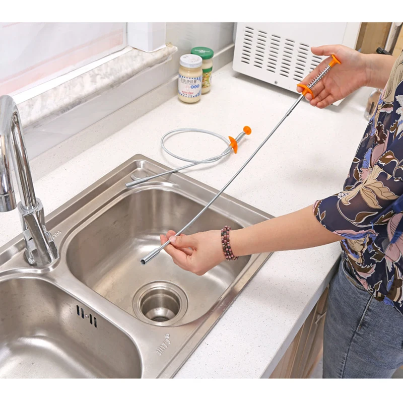 

Kitchen Pipe Drain Clog Remover Clogged Dra Hair Remover Household Cleaning Pipe dredger Flexible Folding Tub Toilet Cleaner