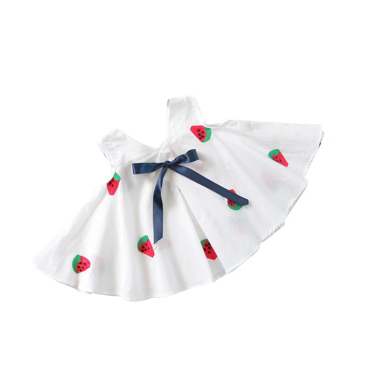 

Fashion Cute Sweet Watermelon Bow Sleeveless Top Shorts Clothing Set