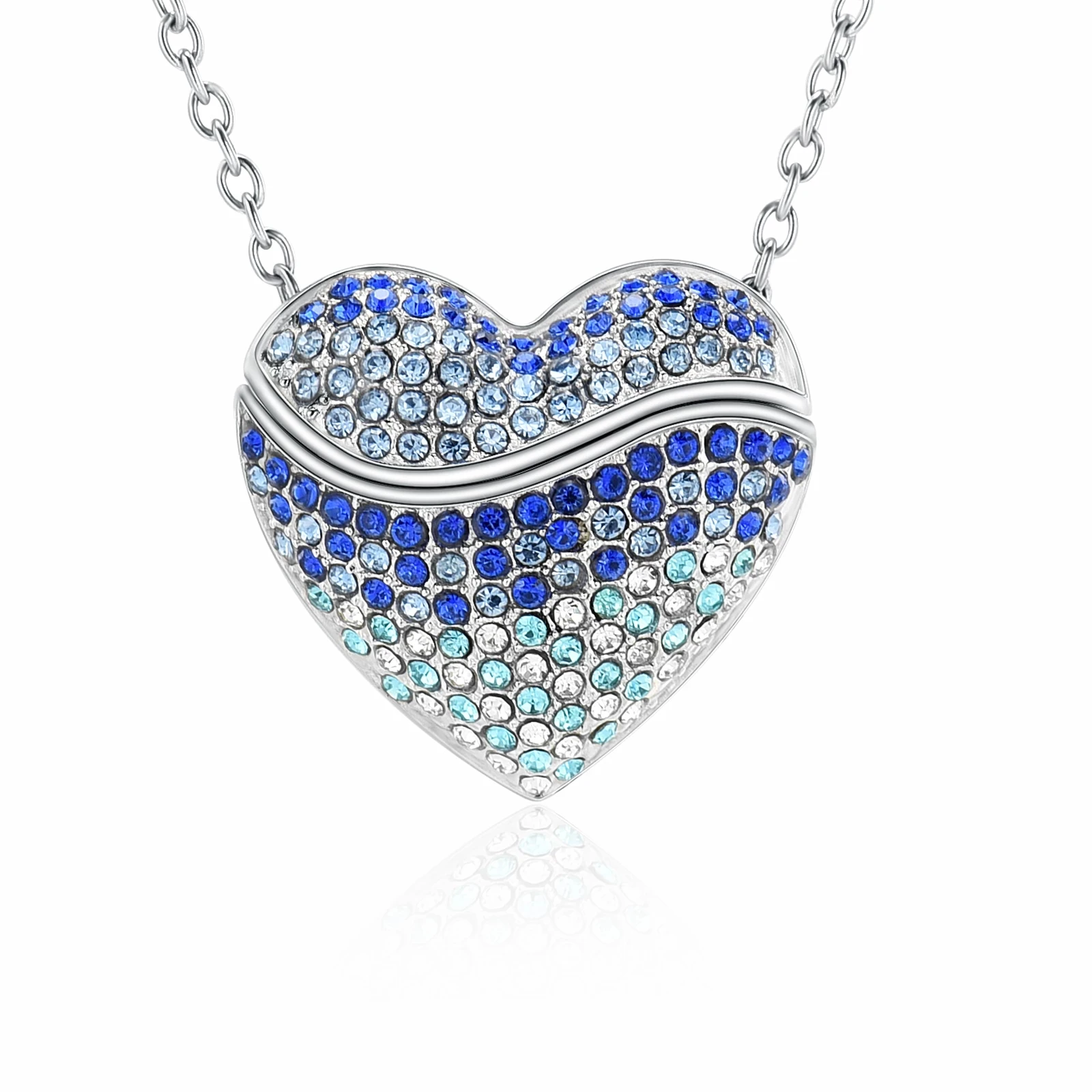 

Shiny Zircon Heart Cremation Locket Necklace Inside Mini Memorial Urn Jewelry For Ashes Stainless Steel Women Fashion Gift