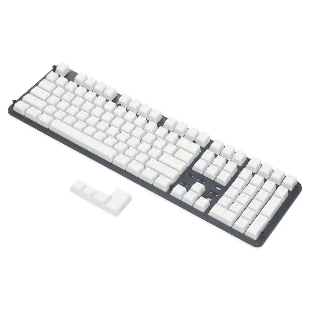 Клавиши для клавиш PBT с белым пудингом подсветка Doubleshot ANSI ISO держателем 60%/87 TKL/104/108