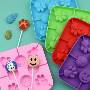 

Cat Silicone Lollipop Mold Baking Mold Candy Chocolate Decoration Kitchen Tool Various Styles 8 Even Cat Claw Smiley Cartoon 904