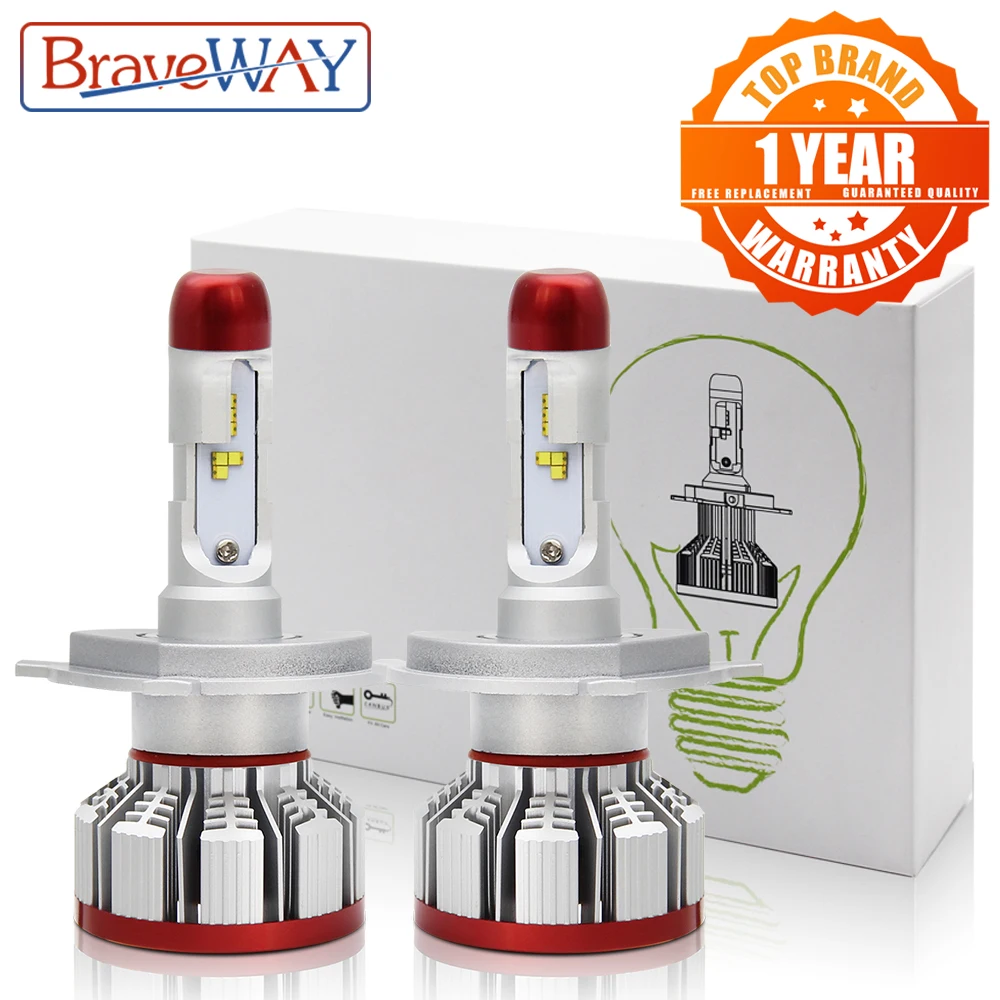 BraveWay ZES 12000LM автомобильный светильник H4 H7 H8 H9 H11 HB3 HB4 9005 9006 светодиодный Canbus