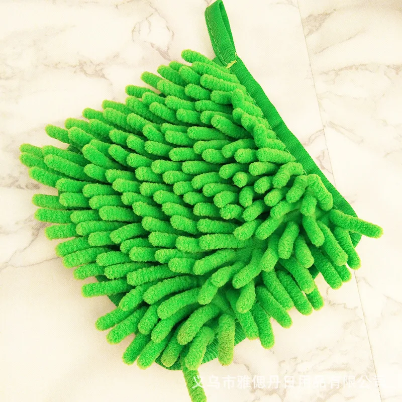Manufacturers Direct Selling Chenille Cleaning Cloth Microfiber Towel Decontamination Scouring Pad 25X25 Covered Edge Can Hang