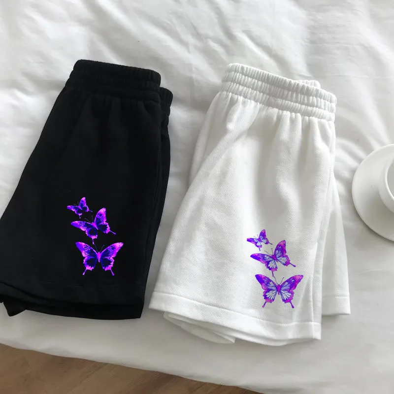 maternity shorts 2021 new summer shorts slim fit female butterfly shorts outdoor sports elastic waist office ladies medium pastel boaters шорты short shorts