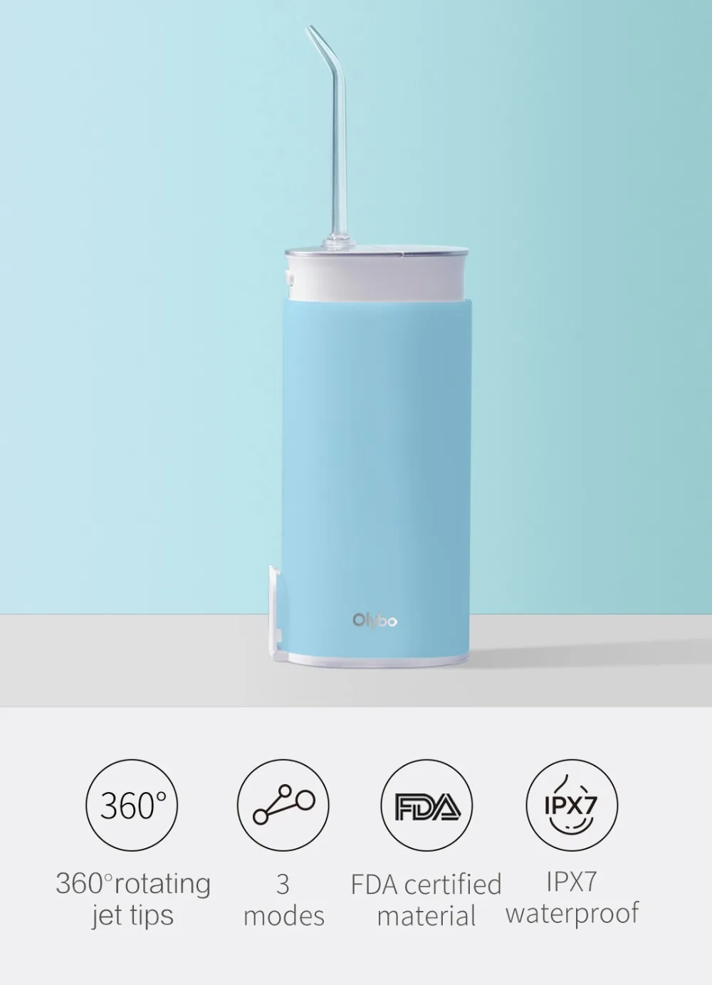 Xiaomi olibo портативный ирригатор для полости рта USB Перезаряжаемый водный Стоматологический Ирригатор для чистки зубов струя воды зубочистка