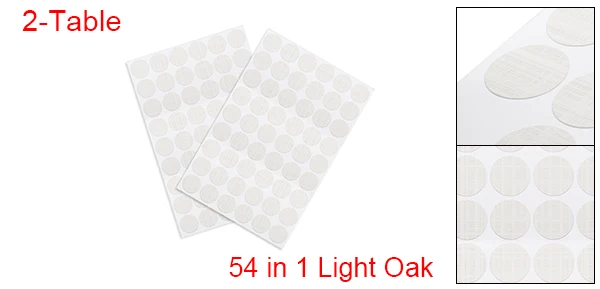 Light Oak 2pcs Uxcell 1/2/3 предмета; белая клен WoodSelf самоклеющиеся резьбовое отверстие Стикеры s пуловеры шапки пыле Стикеры 21 мм 54 в 1 шт. 4 цвета - Цвет: Light Oak 2pcs