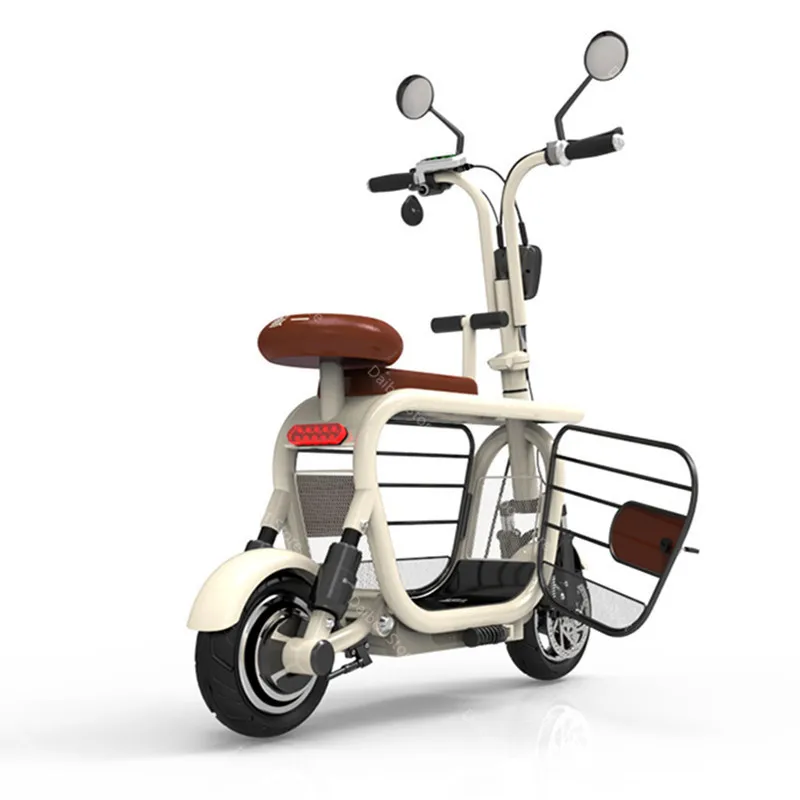 Electric Scooter for Girl Two Wheels Electric Scooters 48V 580W Portable WhitePink Mini Electric Bike For Kids Adults (5)