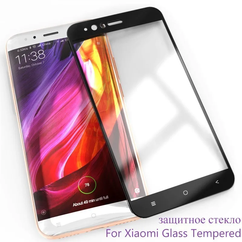 

Tempered Glass Screen Protector Full Cover Design For Xiaomi A1 A2 5x 6x