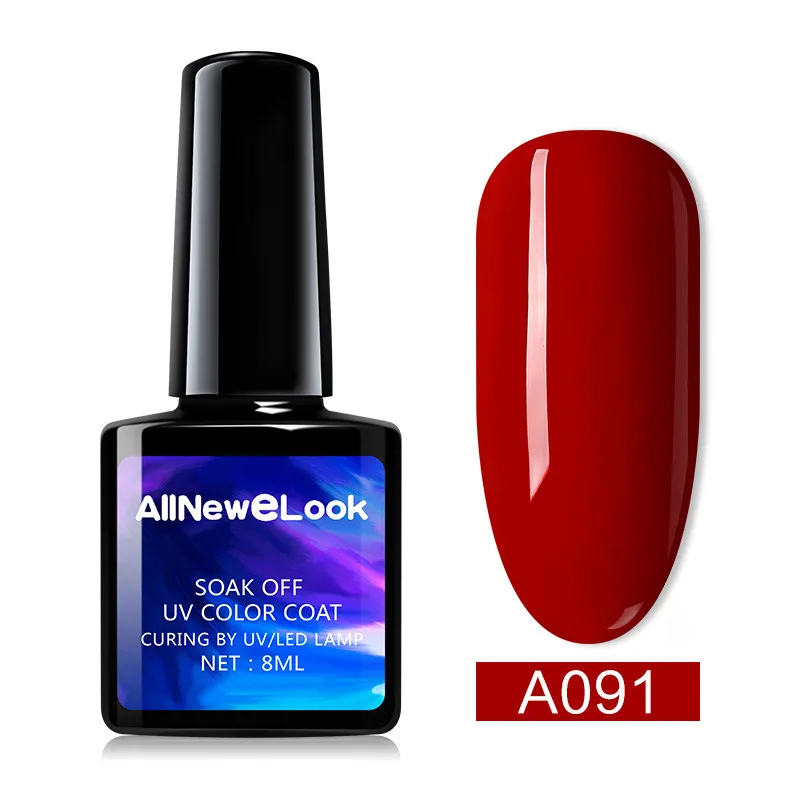 Allneweook гель УФ 8 мл полигель набор 120 цветов дешевый лак для ногтей отмачиваемый резиновый гель основа лак - Цвет: 091