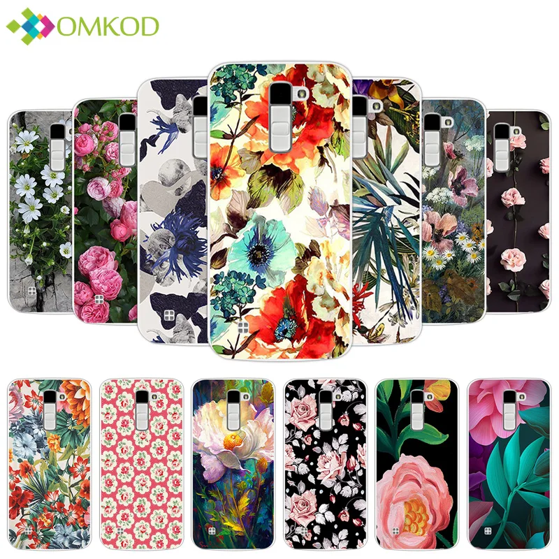 Case For LG K10 Lte K 10 M2 K410 K420N K430DS F670 Dual Cases Soft Back Cover for Silicone Flowering | Мобильные телефоны и