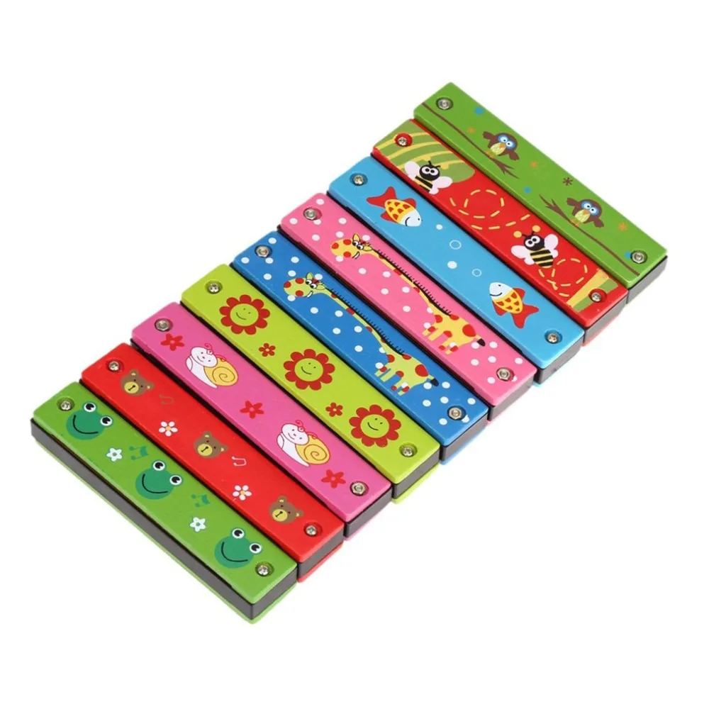 Colorful Harmonica 16 Holes Tremolo Harmonica Children Musical Instrument Educational Toy Gift for Kids