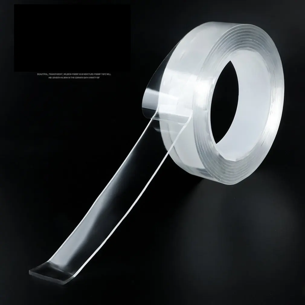 

Reusable Practical Portable Seamless Nano Tape Million Times Transparent Wash Magic Glue Double-Sided Tapediscount