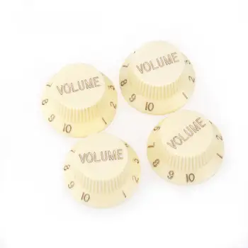 

Musiclily Pro Imperial Inch Size Volume Control Knobs for USA Made Strat Style Electric Guitar, Cream(Set of 4)