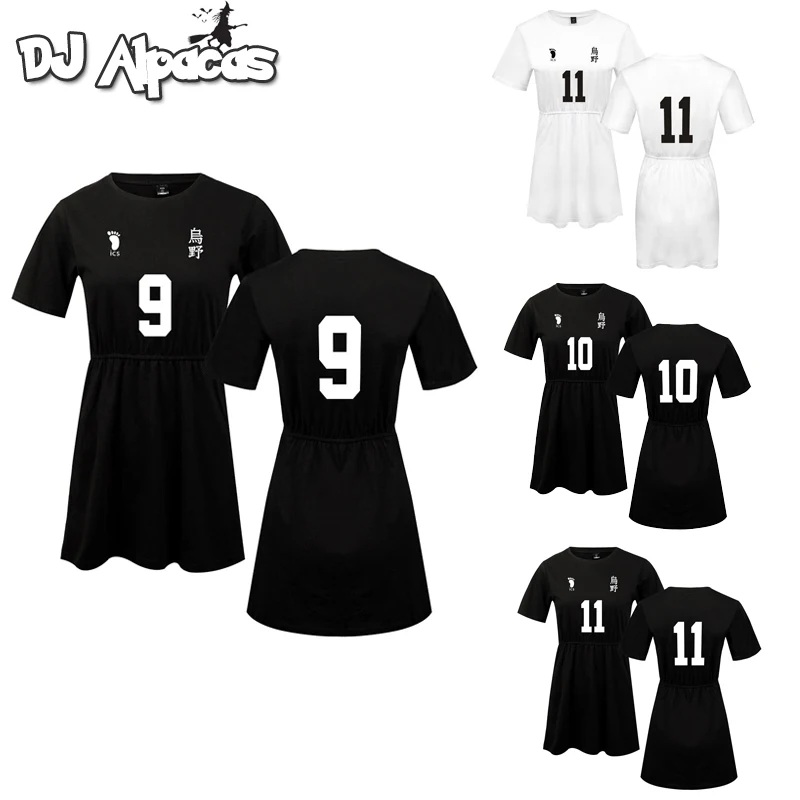 

Hinata Shoyo Anime Cosplay Haikyuu Costume High School Volleyball Club Women Shirt skirt Nishinoya Yuu Sports Karasuno Koukou