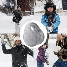 Унисекс Зимние Вязаные теплые наушники складные теплые наушники для катания на лыжах-OPK