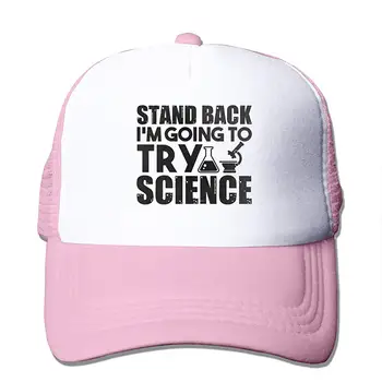 

TSDFCStand Back I'm Going to Try Science Mesh Baseball Cap Trucker Style Hats Pink