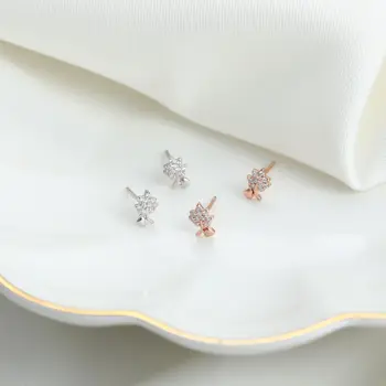 

Gold-plated Stud Earrings for Women Hypoallergenic Cubic Earrings Stainless Steel CZ Earrings size 3-8mm