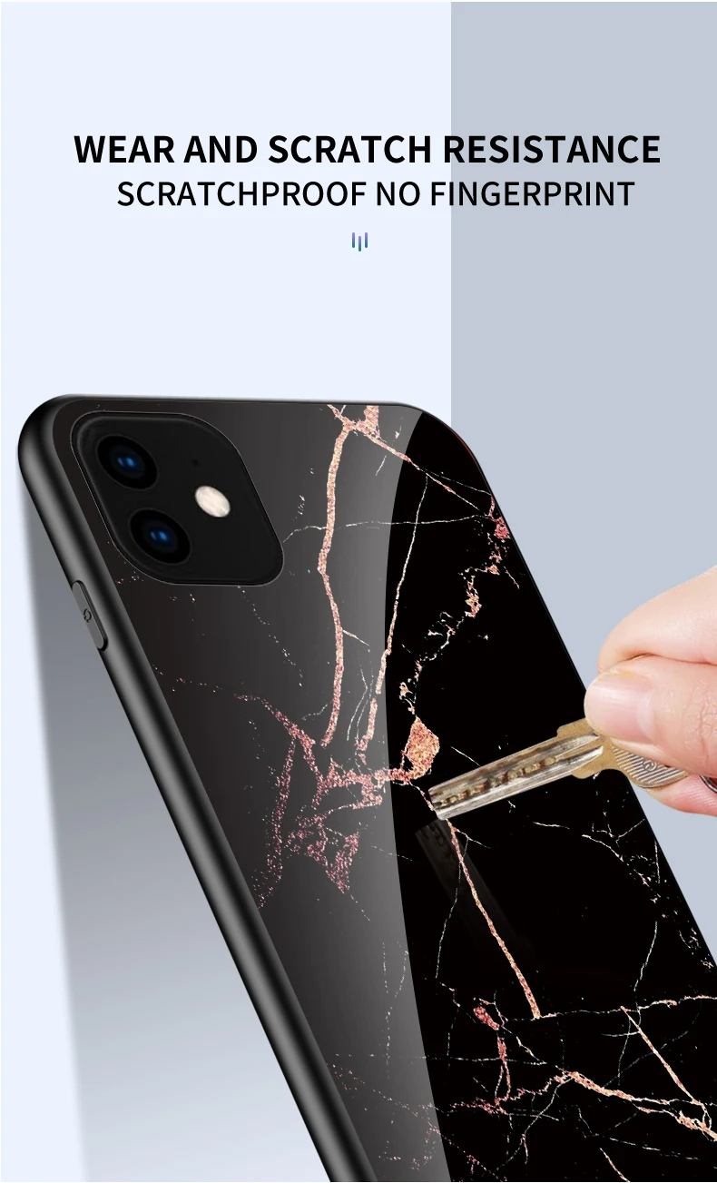 Чехол из закаленного стекла для телефона для iphone 11 pro XS Max XR X 7 8 6 6S Plus 5S Роскошный Мраморный Твердый чехол для Apple iphone чехол 11 Etui