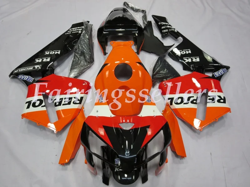 Classic Repsol Топ(литьевая форма) ABS мотоцикл полный комплект обтекателя Подходит для Honda CBR600RR 05 06 F5 2005 2006 Обтекатели красный черный - Цвет: Classic Repsol
