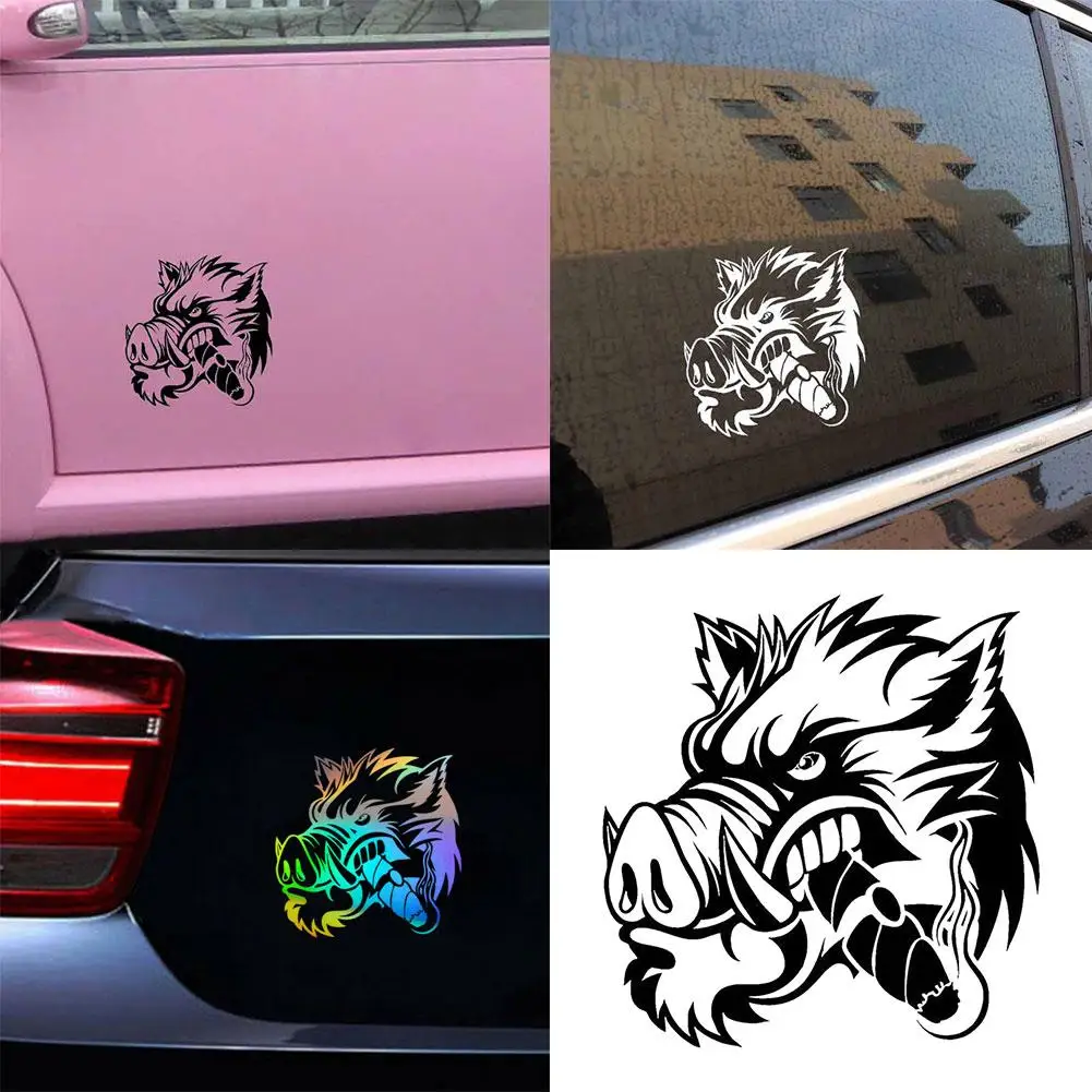 

80% HOT SALES!!! Ferocious Wild Boar Car Vehicle Body Window Reflective Decals Sticker Decor