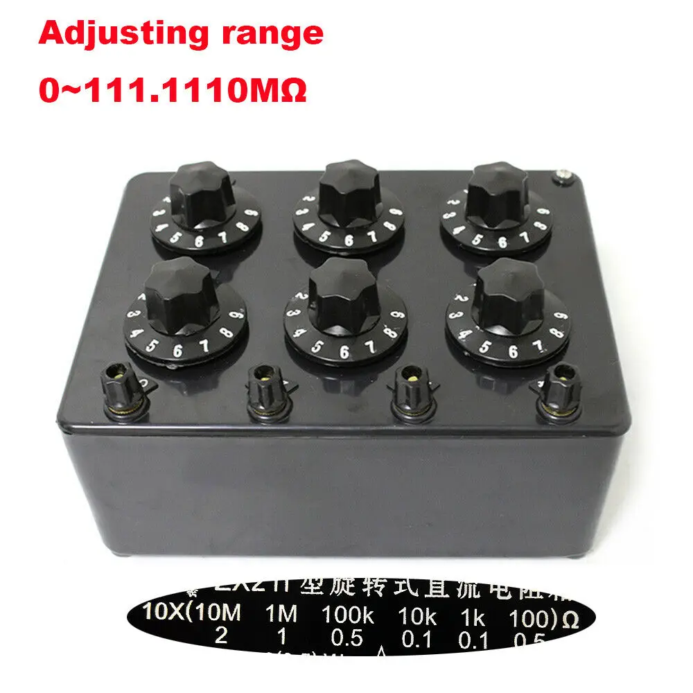 US $193.50 Precision Variable Decade Resistor 6 Dials Variable Decade Resistor Adjustable DC Resistance Box