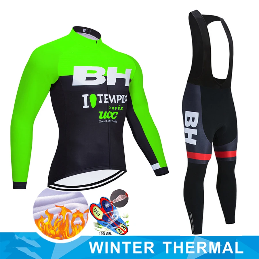 BH Men's Winter Thermal Fleece Cycling Jersey Set Racing Bike Cycling