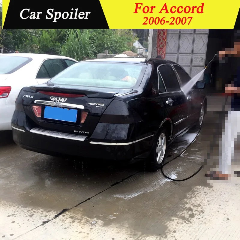 For Honda Accord 2006 2007 Rear Spoiler High Quality ABS Plastic Primer Color Car Tail Wing Decoration Trunk Spoiler For Accord