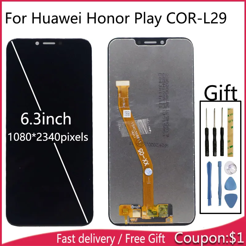 Оригинальный ЖК-дисплей для Huawei Honor Play дигитайзер сенсорного экрана в сборе honor play