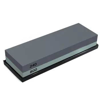

Whetstone 2-IN-1 Sharpening Stone 240/800 Grit Waterstone Knife Sharpener, Rubber Stone Holder Included