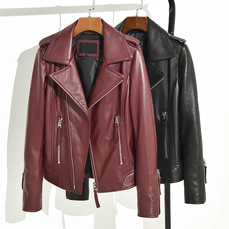 Free shipping,2022 Brand quality women Genuine leather jacket.fashion